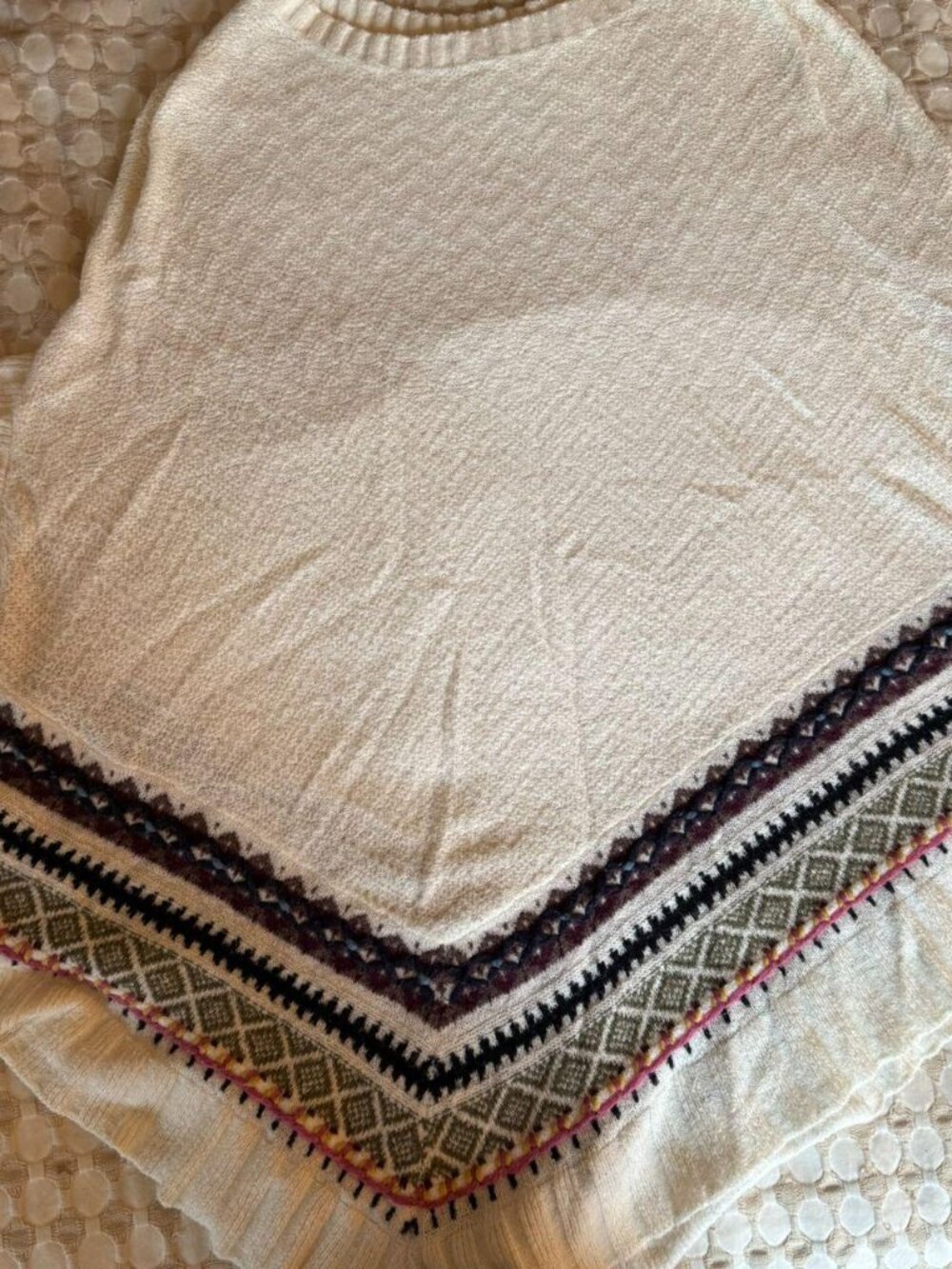 Anthropologie "Sleeping on Snow" Asymmetrical Poncho in M/L - Picture 2 of 5